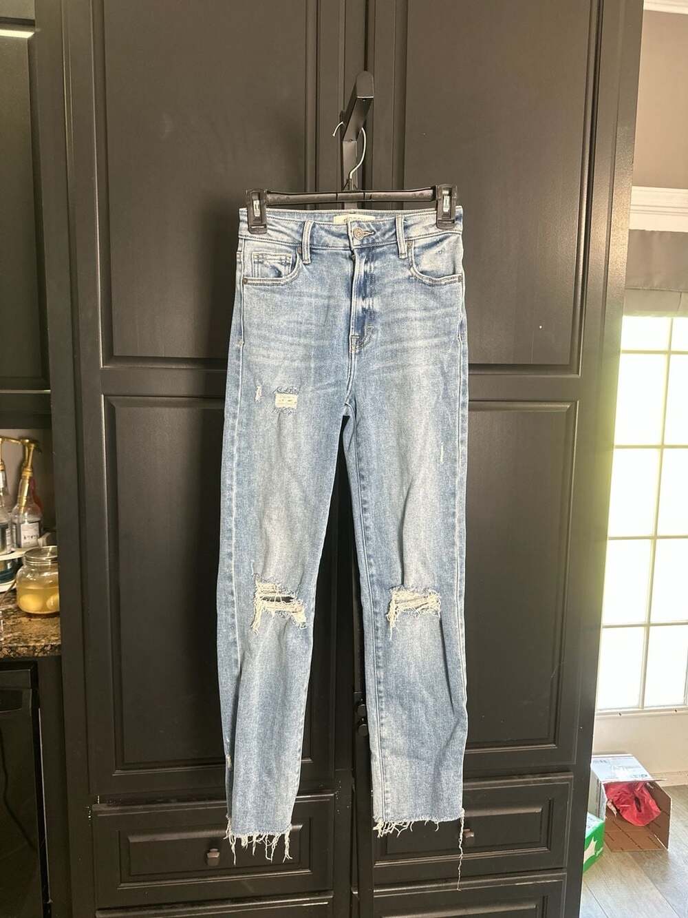Hidden Jeans Los Angeles Distressed High Rise Skinny Jeans Size 24 #362